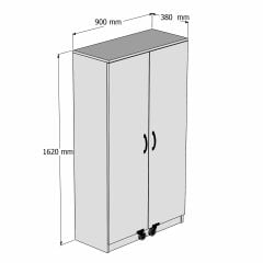 Büyük Boy 2 Kapılı Erzak Dolabı Beyaz - ERC0101