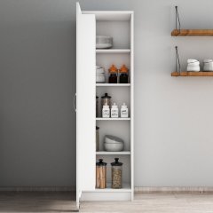 Büyük Boy Tek Kapılı Erzak Dolabı Beyaz - ERT0101