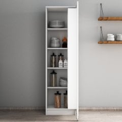 Büyük Boy Tek Kapılı Erzak Dolabı Beyaz - ERT0101
