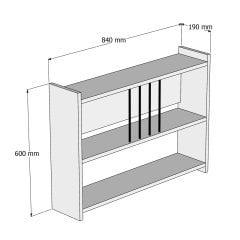 Bardaklık Mutfak Rafı Dolabı Beyaz - MRD0101