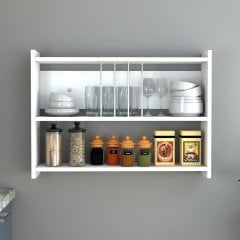 Bardaklık Mutfak Rafı Dolabı Beyaz - MRD0101