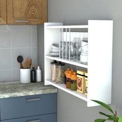 Bardaklık Mutfak Rafı Dolabı Beyaz - MRD0101