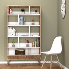 Gold Kitaplık Çam-Beyaz - KTB0202