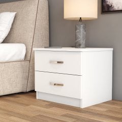 Komidin 2 Çekmeceli Beyaz - KMD0201