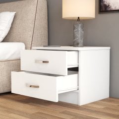 Komidin 2 Çekmeceli Beyaz - KMD0201