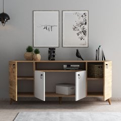 Azra Konsol Çam - Beyaz - KSL0203