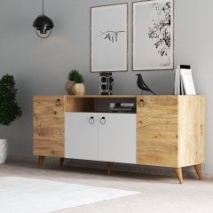 Azra Konsol Çam - Beyaz - KSL0203
