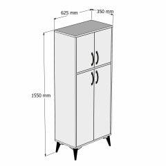 Büyük Boy Çok Amaçlı Dolap Çam Hazeran Kapaklı - MDL0104