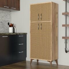 Büyük Boy Çok Amaçlı Dolap Çam Hazeran Kapaklı - MDL0104