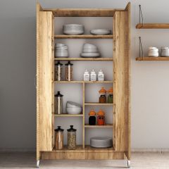 Büyük Boy 2 Kapılı Erzak Dolabı Çam Hazeran Kapaklı- ERC0104