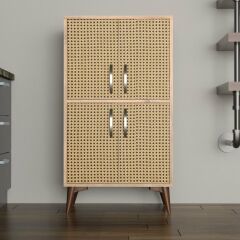 Küçük Boy Çok Amaçlı Dolap Çam Hazeran Kapaklı - MDL0204