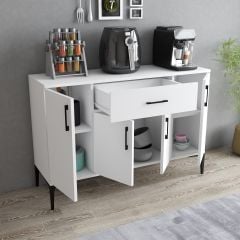 Melis 4 Kapaklı Çekmeceli Çok Amaçlı Dolap Beyaz - MDL0301
