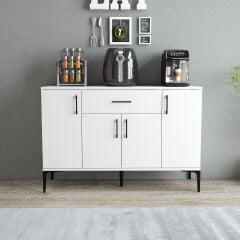 Melis 4 Kapaklı Çekmeceli Çok Amaçlı Dolap Beyaz - MDL0301