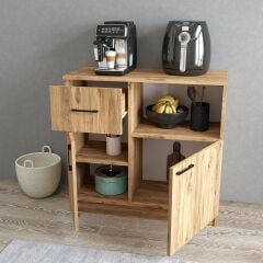 Tanmob MTD0302 İnci 90 cm Kapaklı Çekmeceli Alt Mutfak Dolabı Çam