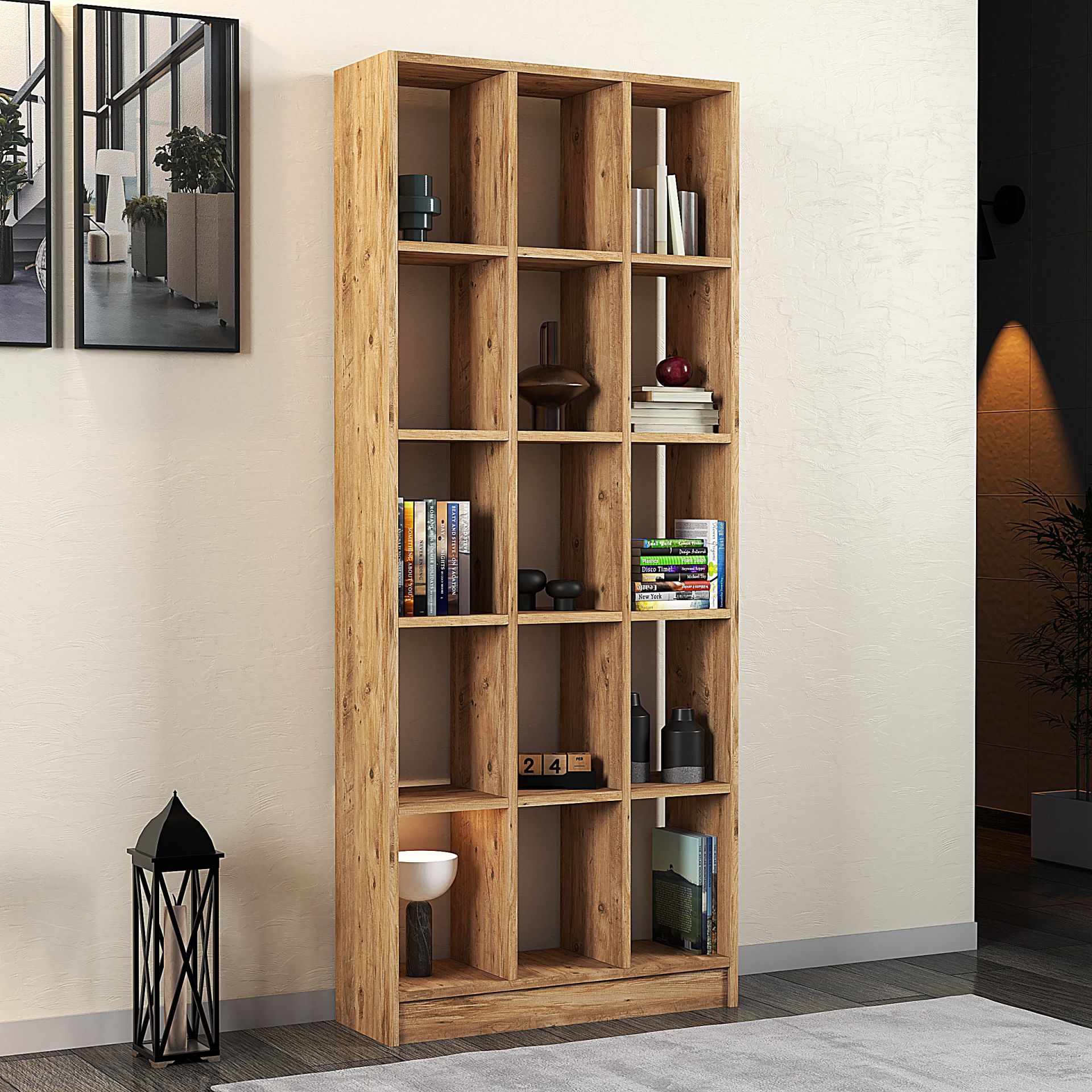 Efe Çok Raflı Kitaplık Çam - KTB0302